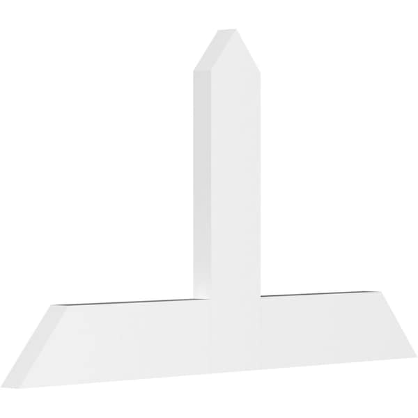 Ekena Millwork Portland Architectural Grade PVC Gable Bracket, 48"W x 28"H x 2"D x 6"F, 14/12 Pitch GBP048X28X0206POR00 - main